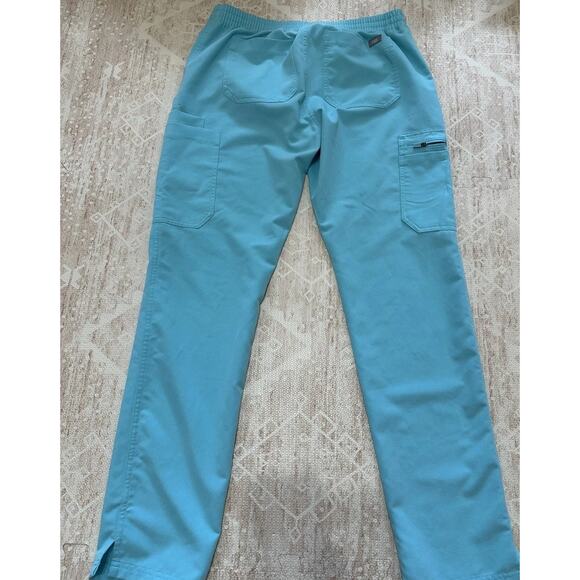 FIGS Yola Skinny Scrub Pants Neon Blue Women's Style TW2000R Size Small - Picture 8 of 10